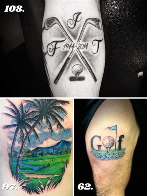 funny golf tattoos|golf hole tattoos.